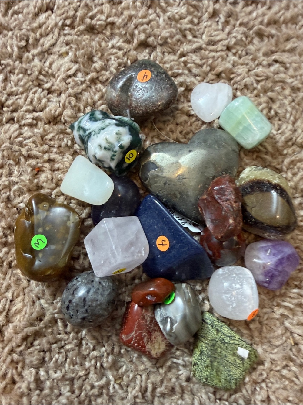 Assorted Polished Gemstone Decorative Stones - CRYSTAL SET E